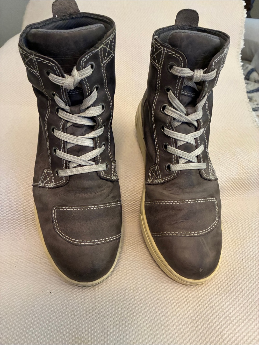Harley Davidson Steinman Men's High-Top Casual Distressed riding sneaker-grey